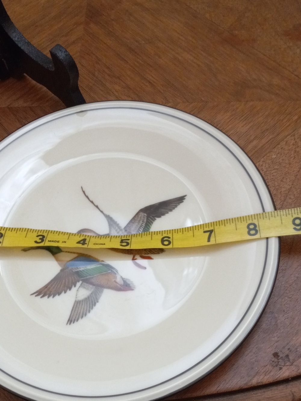 Lenox Accent Plate with Flying Mallard Duck Illustration EUC Vintage - Picture 5 of 6